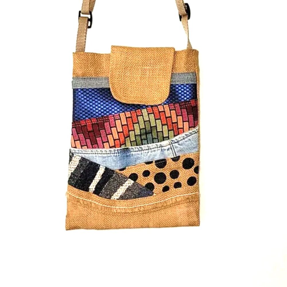 BAG casual lightweight SMALL size CREATIVE & COLORFUL various TEXTILE PATTERNS